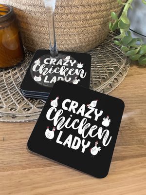 Crazy Chicken Lady Coaster