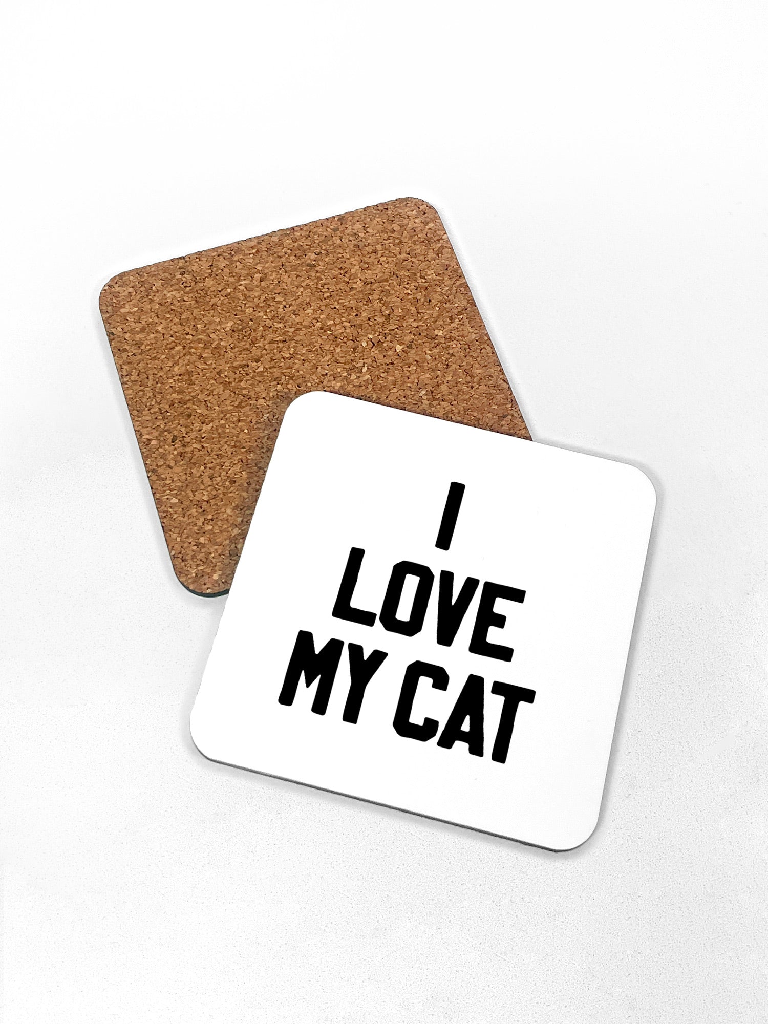 I Love My Cat Coaster
