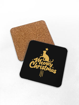 Meowy Christmas Coaster