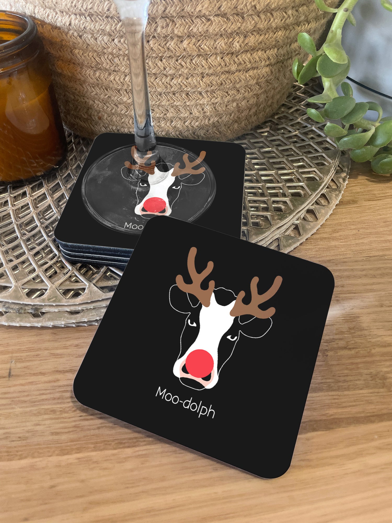Moody Moo-dolph Coaster