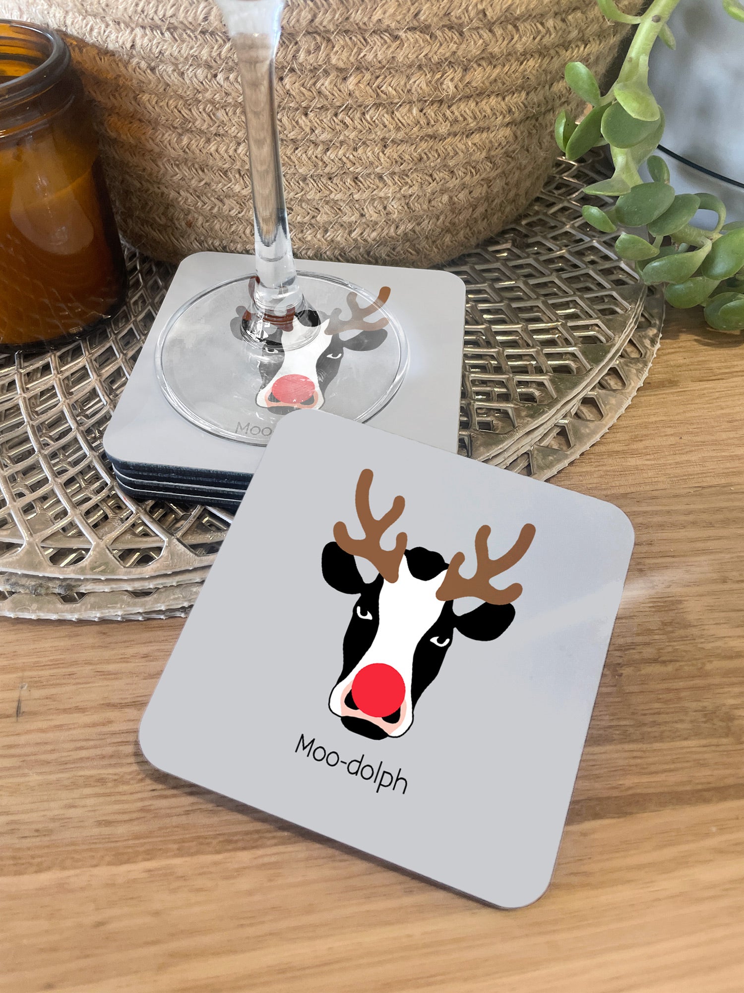 Moody Moo-dolph Coaster
