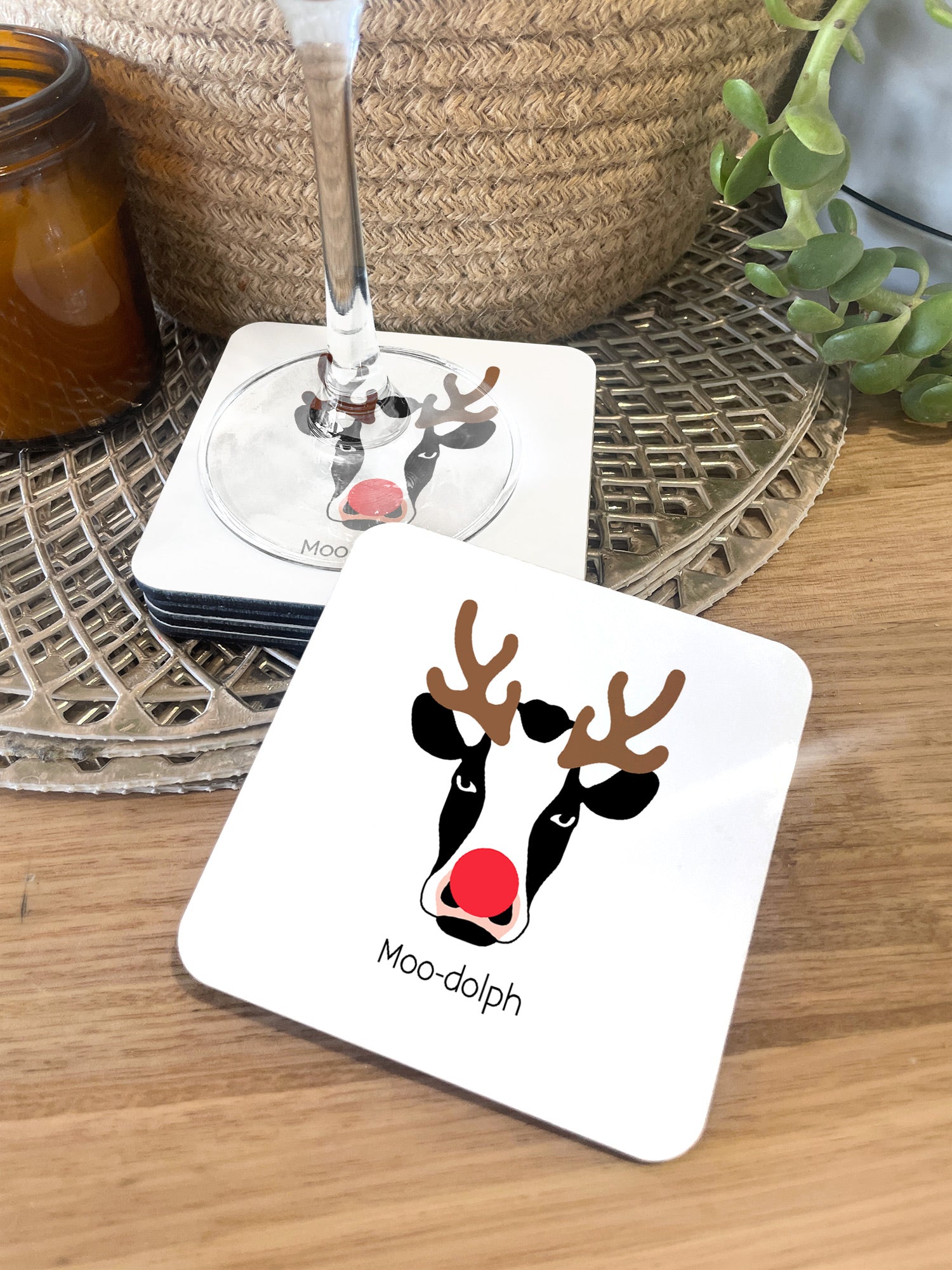 Moody Moo-dolph Coaster
