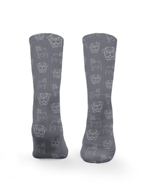 Pug Crew Socks