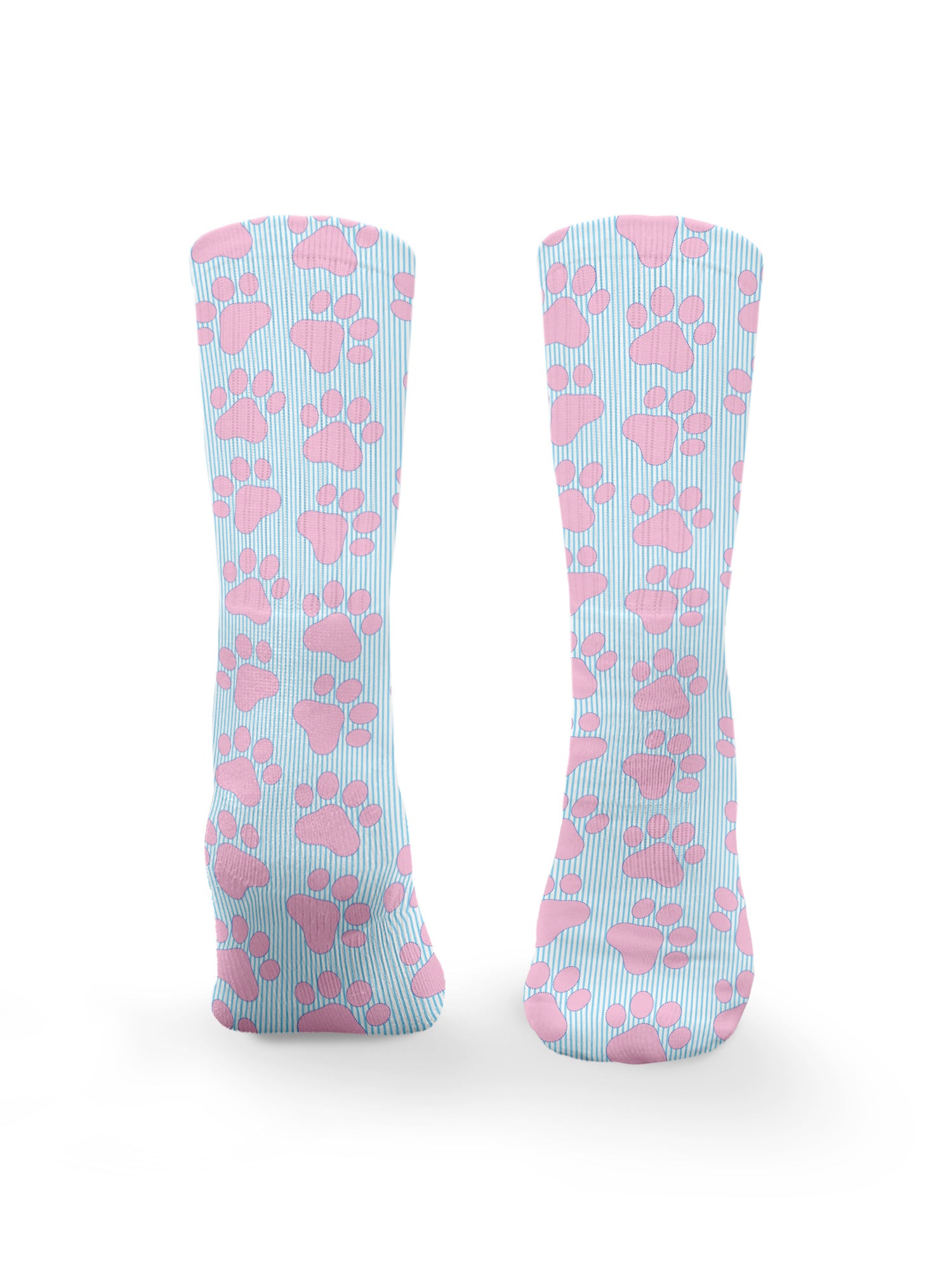 Paws & Pinstripes Crew Socks
