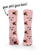 Custom Farm Animal Face Crew Socks