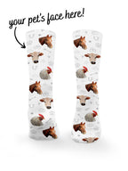 Custom Farm Animal Face Crew Socks