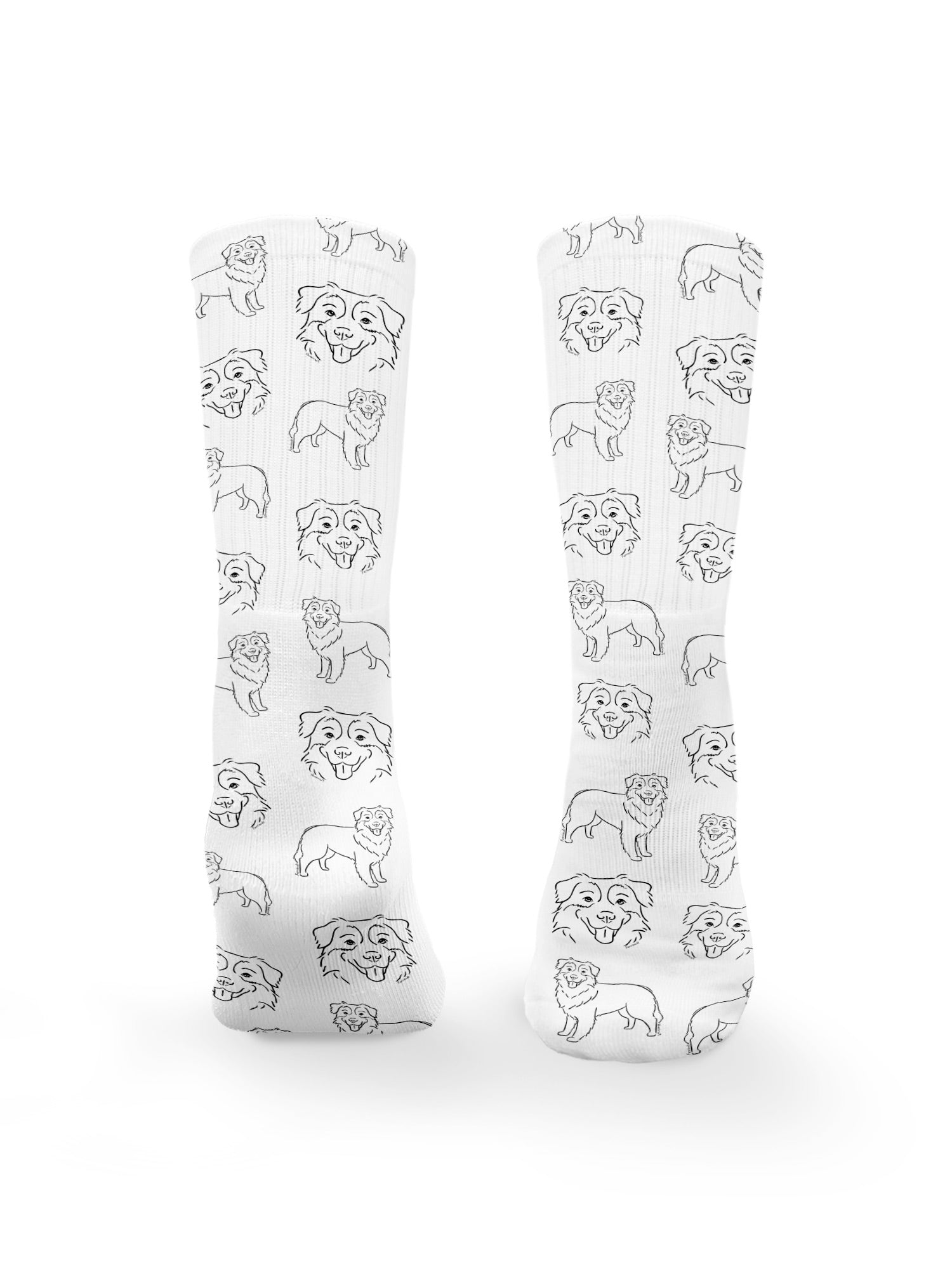 Australian Shepherd Crew Socks