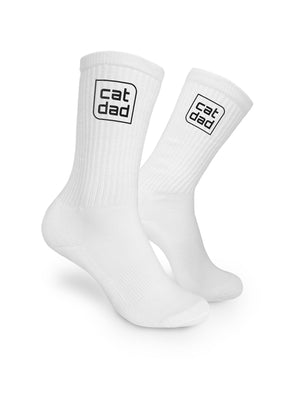 Cat Dad Crew Socks