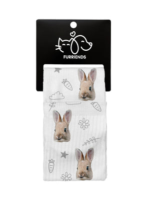 Custom Rabbit Face Crew Socks