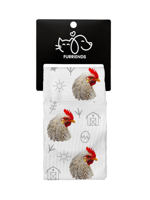 Custom Chicken Face Crew Socks