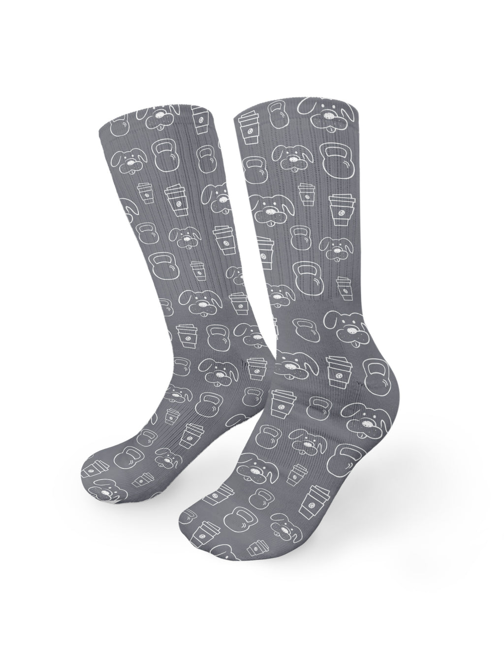 Canines, Coffee & Kettlebells Crew Socks