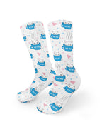 Kit-Tea Cat Crew Socks