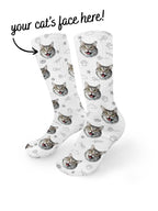 Custom Cat Face Crew Socks