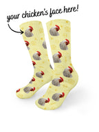 Custom Chicken Face Crew Socks
