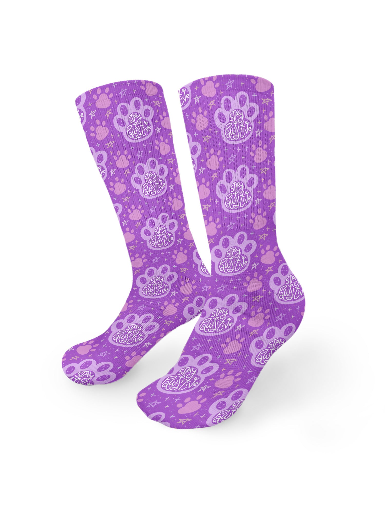 Stay Pawsitive Crew Socks