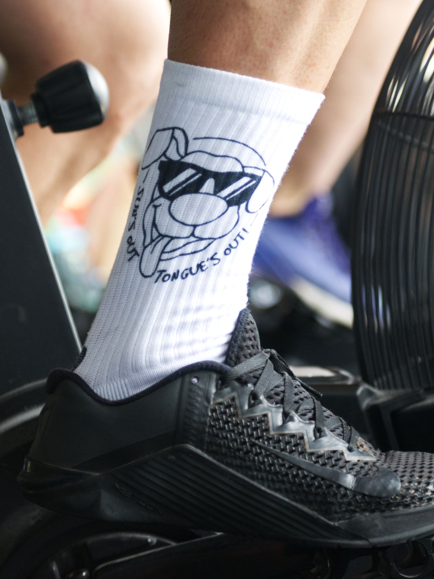 Sun's Out Tongue's Out Crew Socks