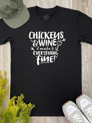 Chickens & Wine Make Everything Fine Essential Unisex Tee