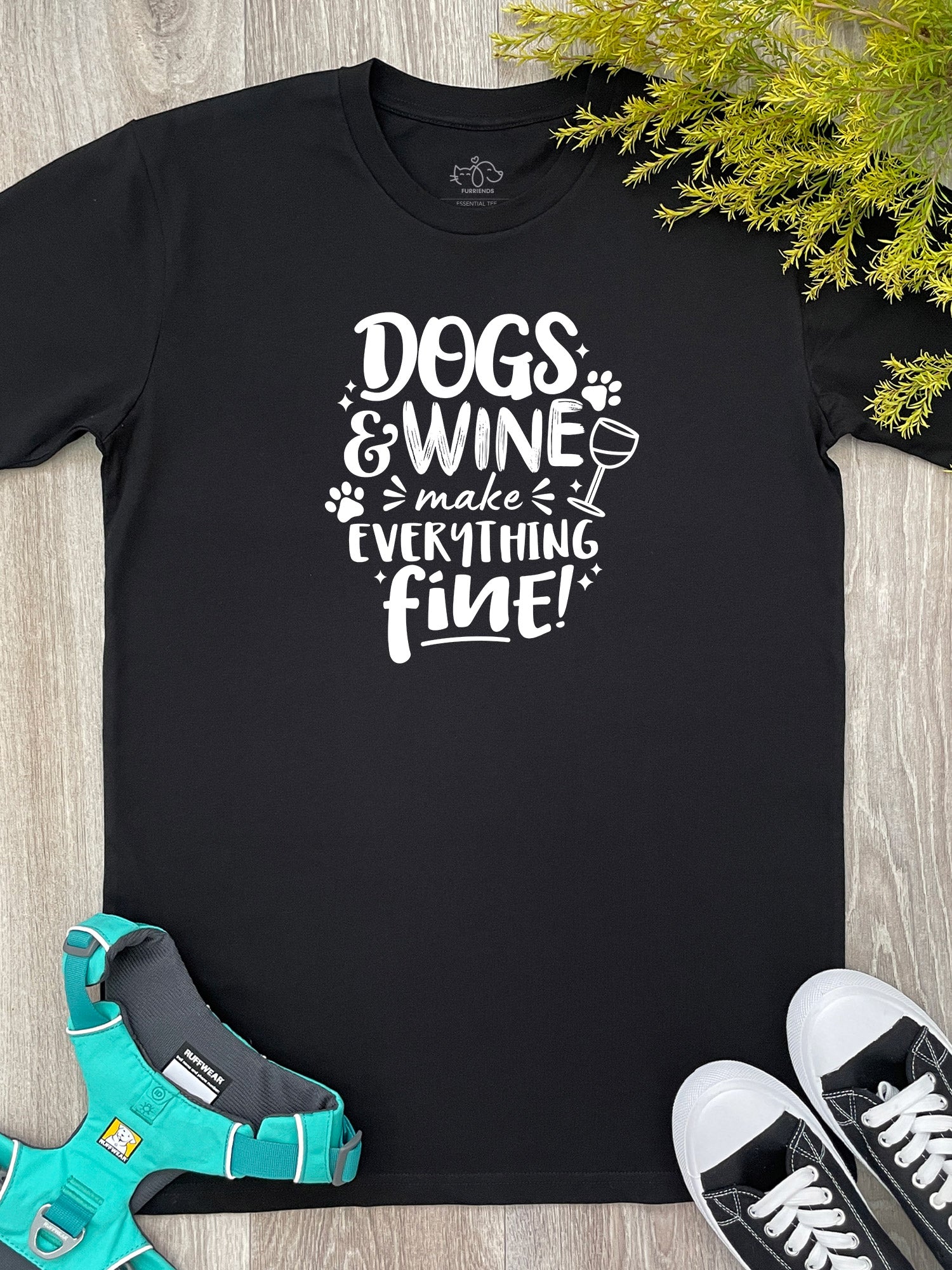 Dogs & Wine Make Everything Fine Essential Unisex Tee