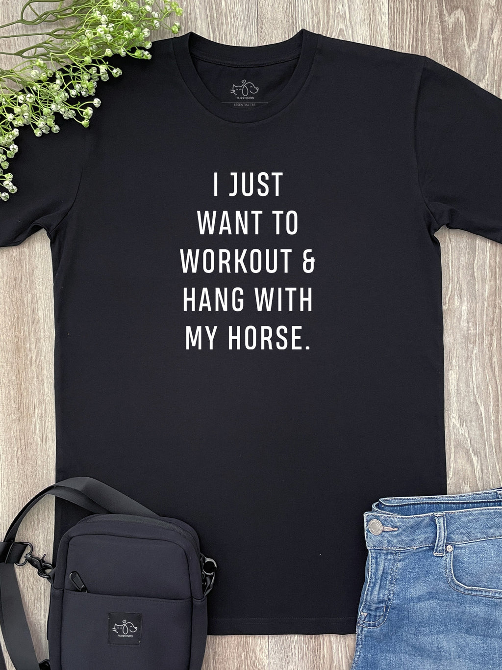 Workout & Hang With My Horse Essential Unisex Tee