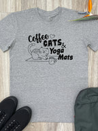 Coffee, Cats & Yoga Mats Essential Unisex Tee