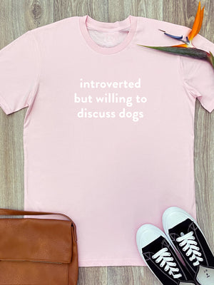 Introverted But Willing To Discuss Dogs Essential Unisex Tee