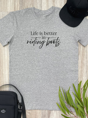 Life Is Better In Riding Boots Essential Unisex Tee