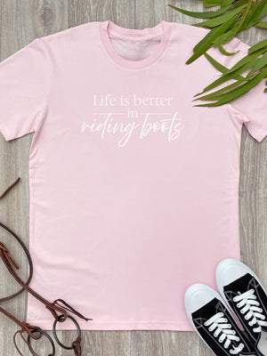 Life Is Better In Riding Boots Essential Unisex Tee