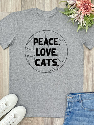 Peace. Love. Cats. Essential Unisex Tee