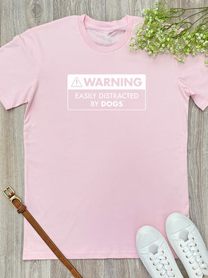 Warning Sign! Easily Distracted By Dogs Essential Unisex Tee