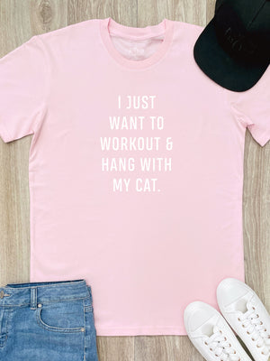 Workout & Hang With My Cat Essential Unisex Tee