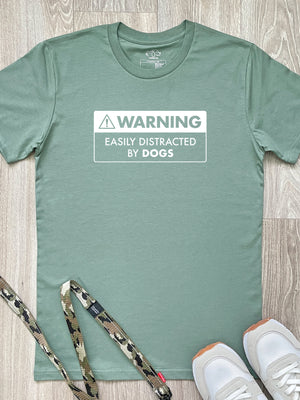 Warning Sign! Easily Distracted By Dogs Essential Unisex Tee