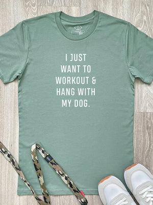 Workout & Hang With My Dog Essential Unisex Tee