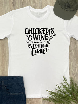 Chickens & Wine Make Everything Fine Essential Unisex Tee