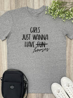 Girls Just Wanna Have Horses Essential Unisex Tee