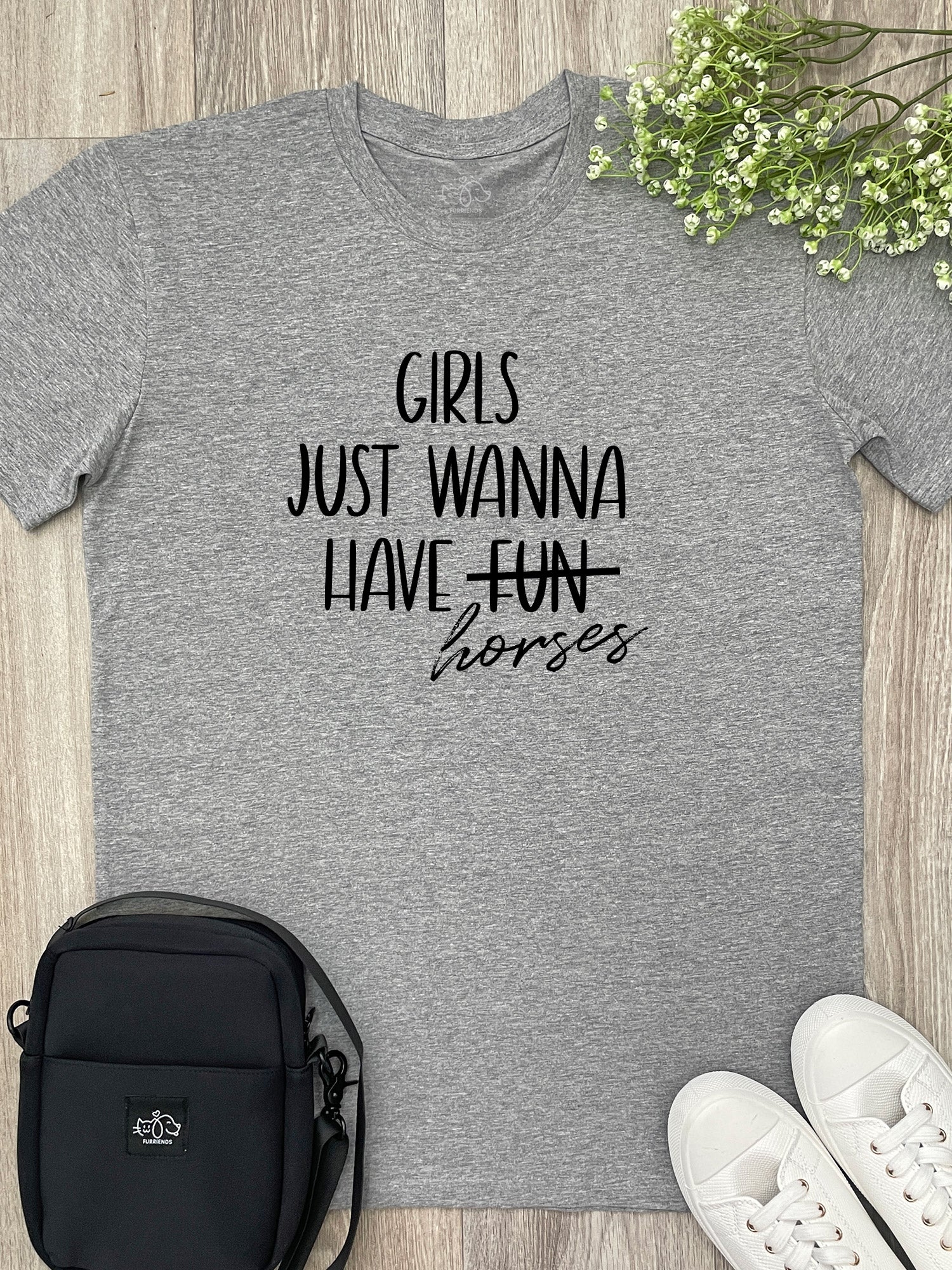 Girls Just Wanna Have Horses Essential Unisex Tee