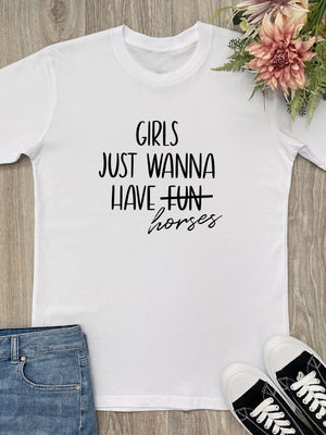 Girls Just Wanna Have Horses Essential Unisex Tee