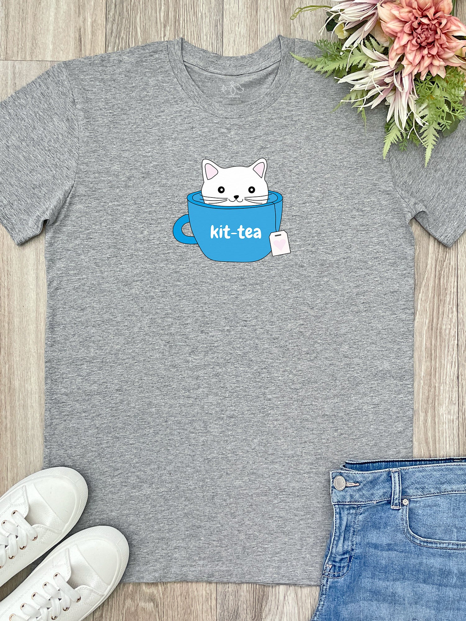 Kit-Tea Cat Essential Unisex Tee