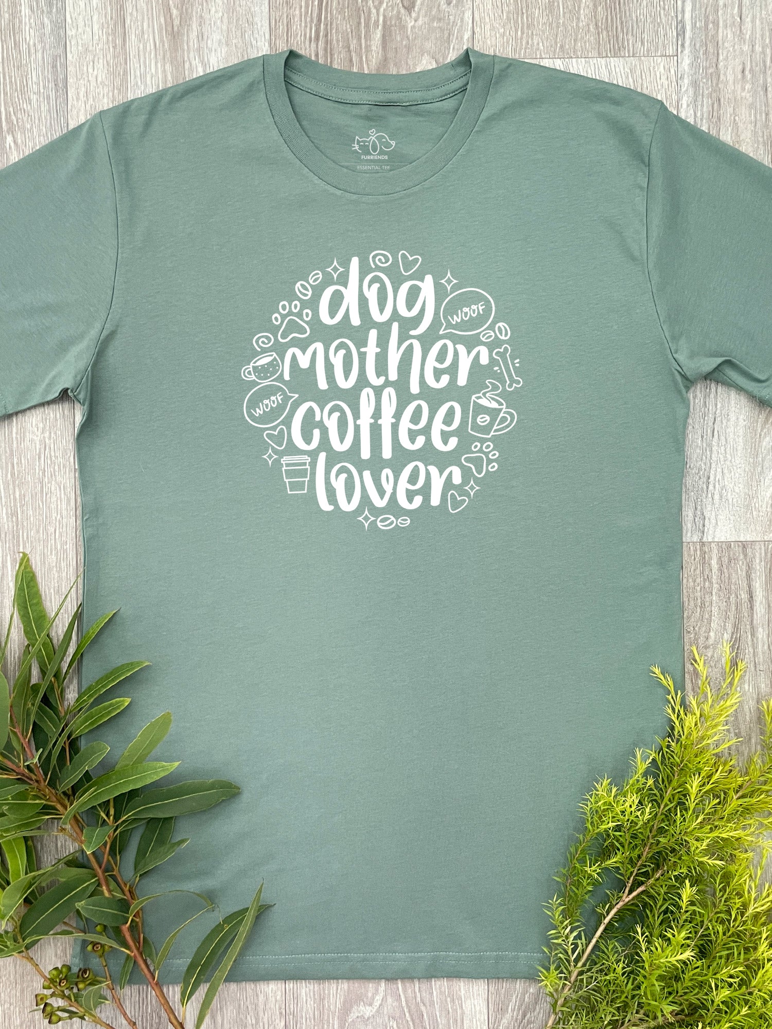 Dog Mother Coffee Lover Essential Unisex Tee