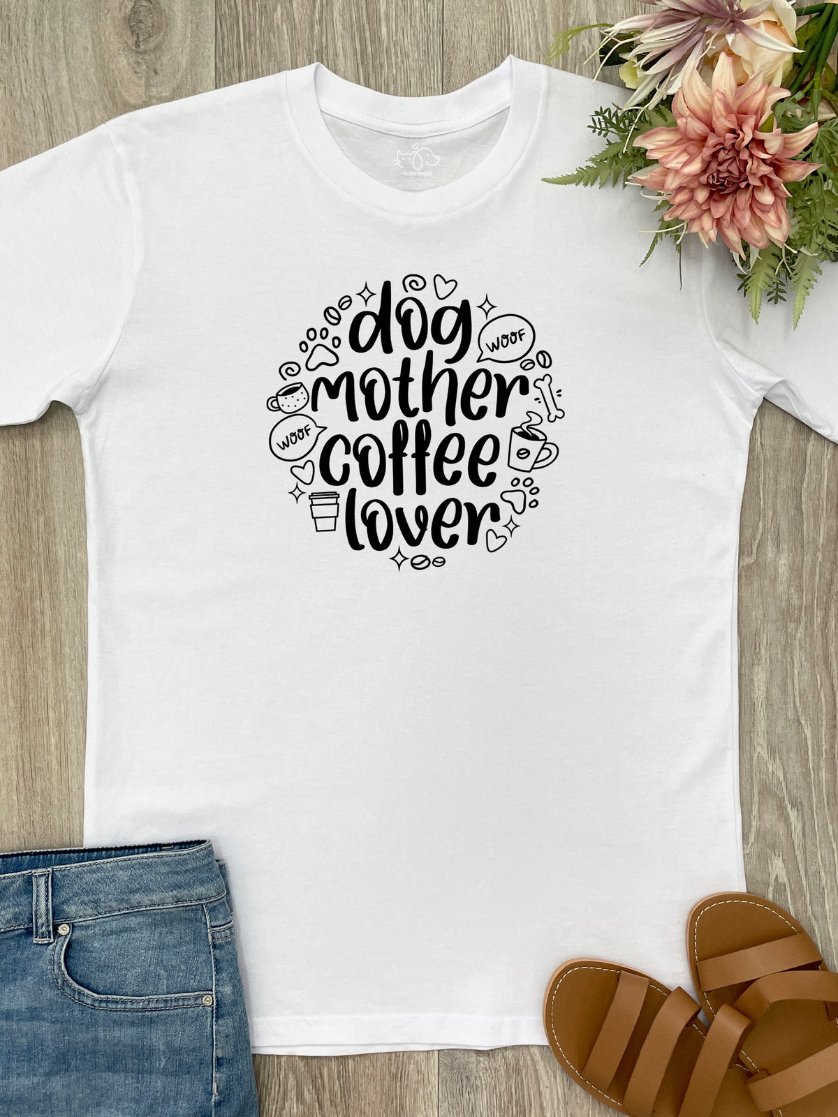 Dog Mother Coffee Lover Essential Unisex Tee