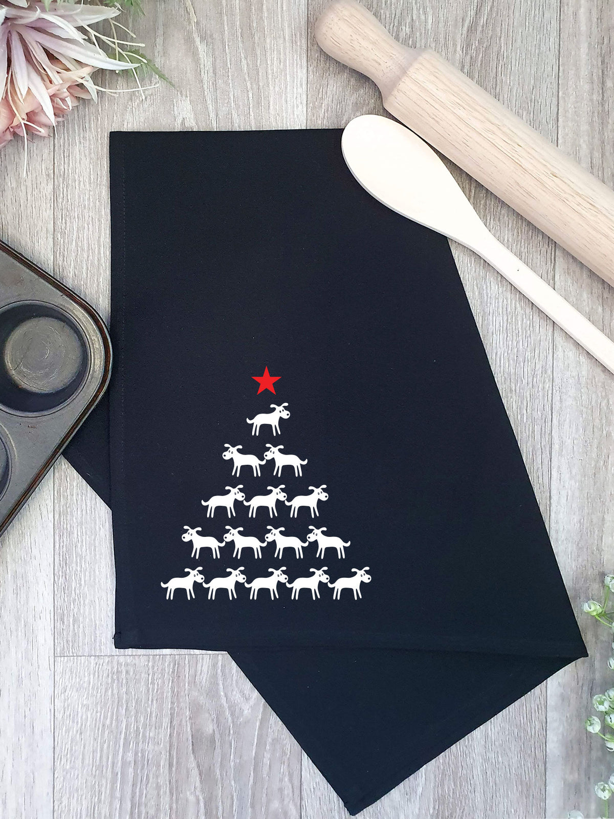 K9 Christmas Tree Tea Towel