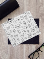 Canines, Coffee & Kettlebells Microfibre Suede Glasses Cleaning Cloths (Twinpack)