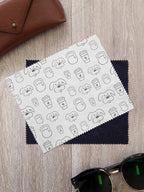 Canines, Coffee & Kettlebells Microfibre Suede Glasses Cleaning Cloths (Twinpack)
