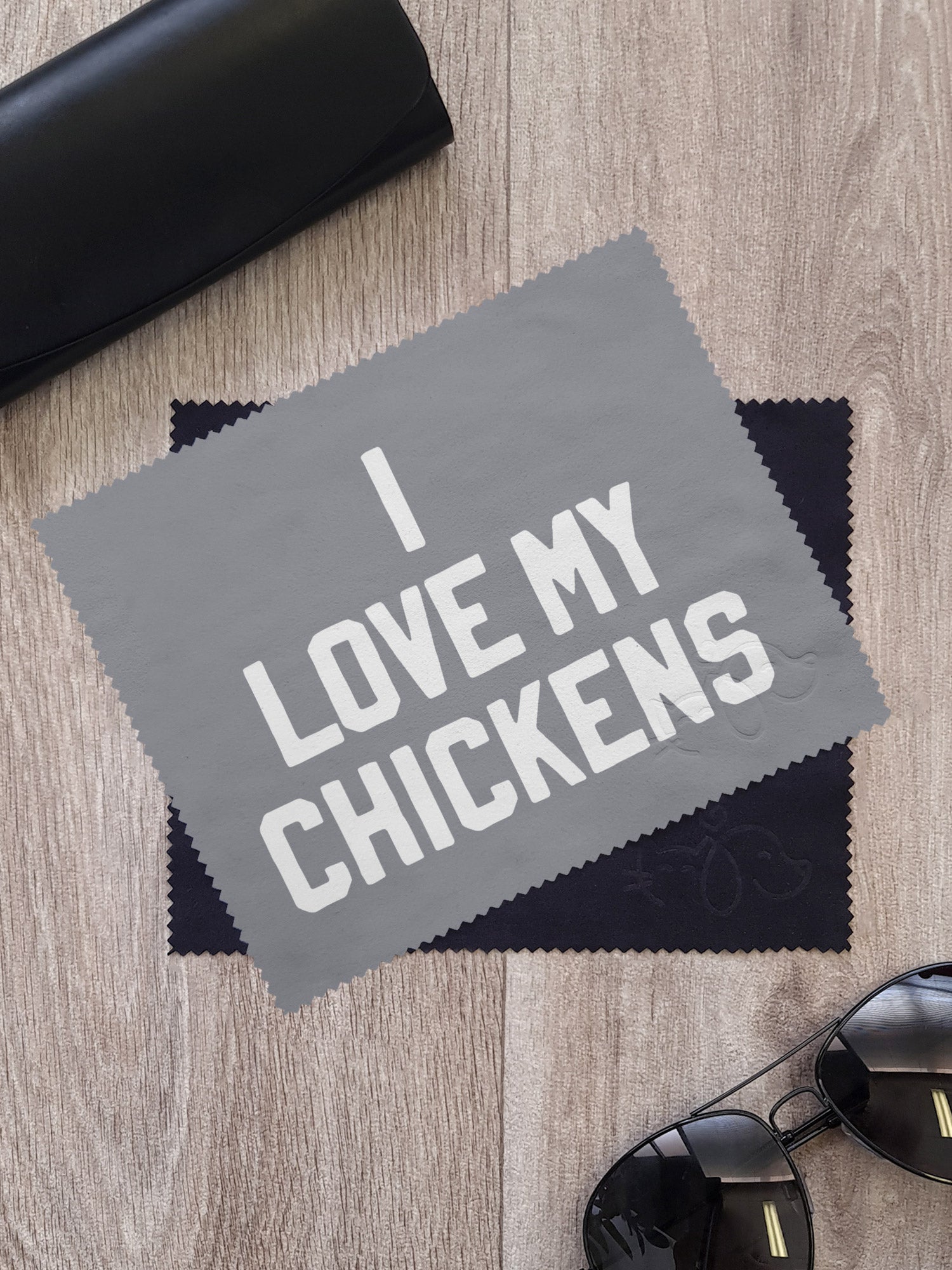 I Love My Chickens Microfibre Suede Glasses Cleaning Cloths (Twinpack)