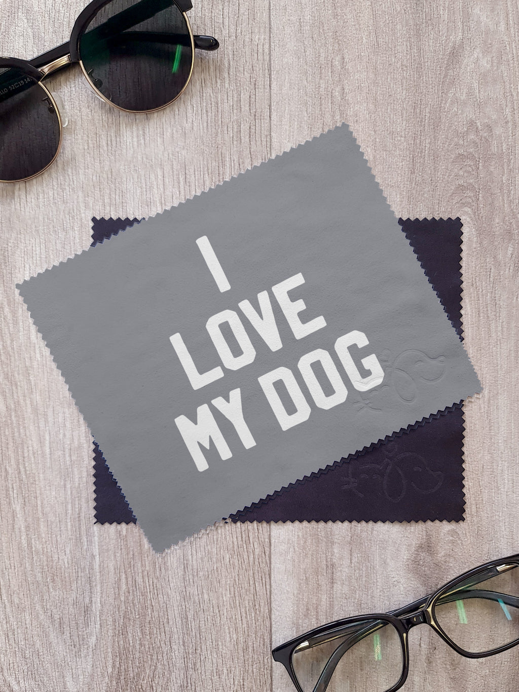 I Love My Dog Microfibre Suede Glasses Cleaning Cloths (Twinpack)