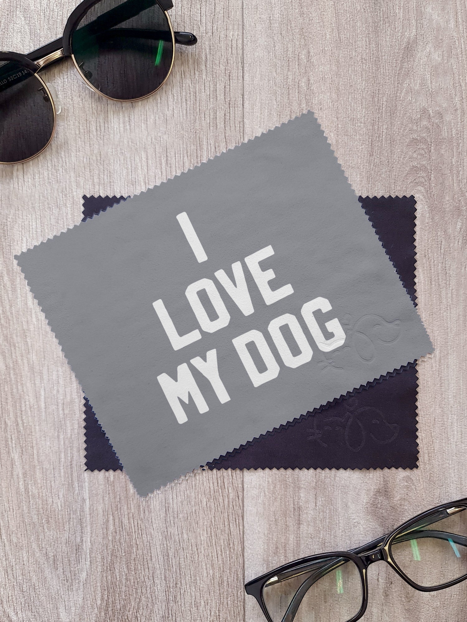 I Love My Dog Microfibre Suede Glasses Cleaning Cloths (Twinpack)