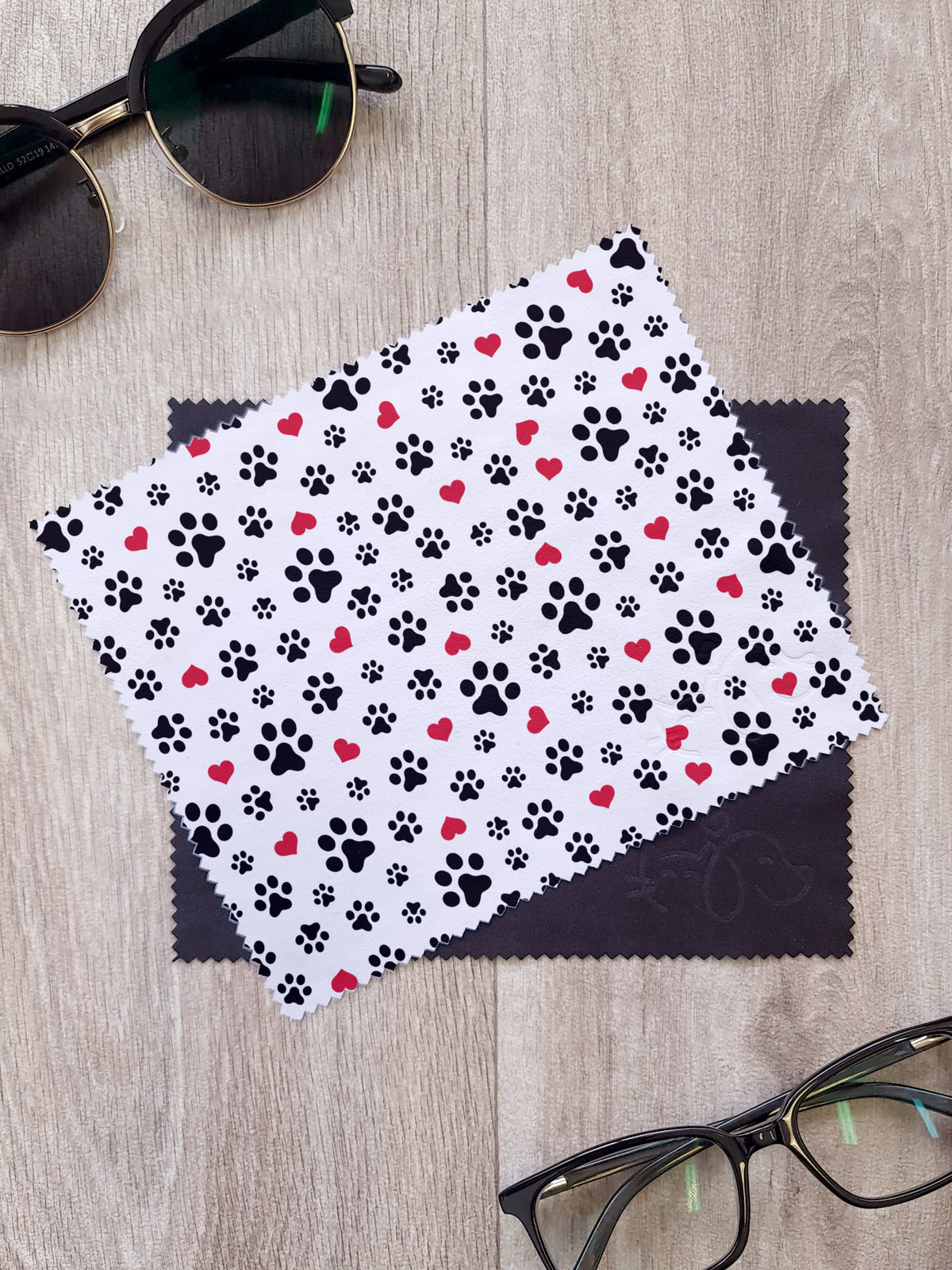 Paws For My Heart Microfibre Suede Glasses Cleaning Cloths (Twinpack)
