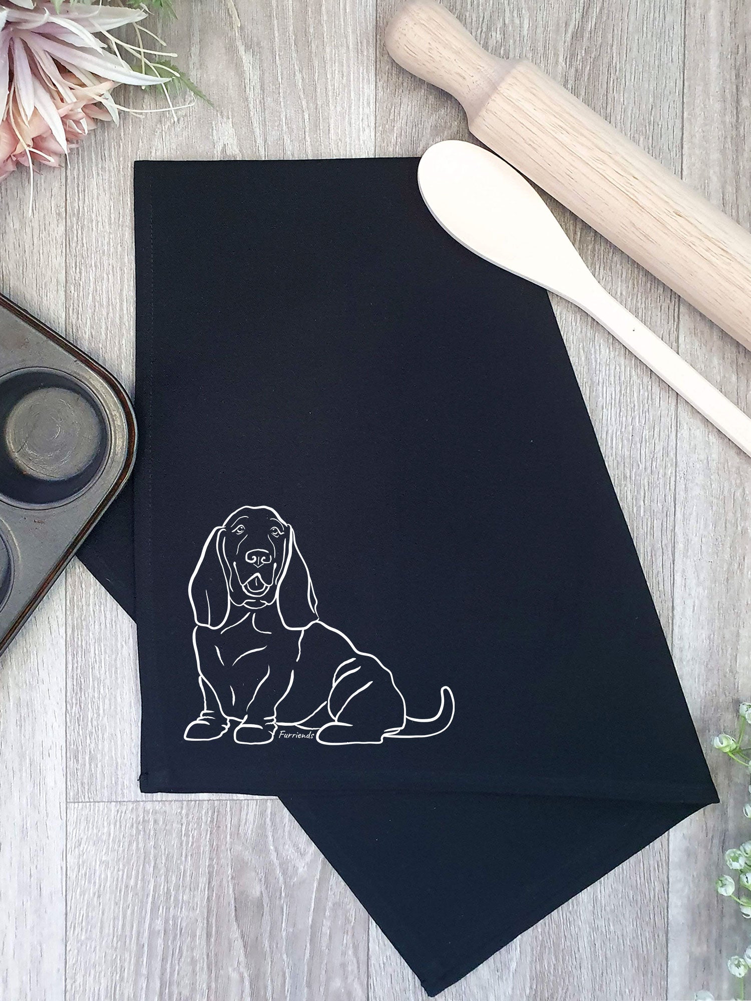 Basset Hound Tea Towel