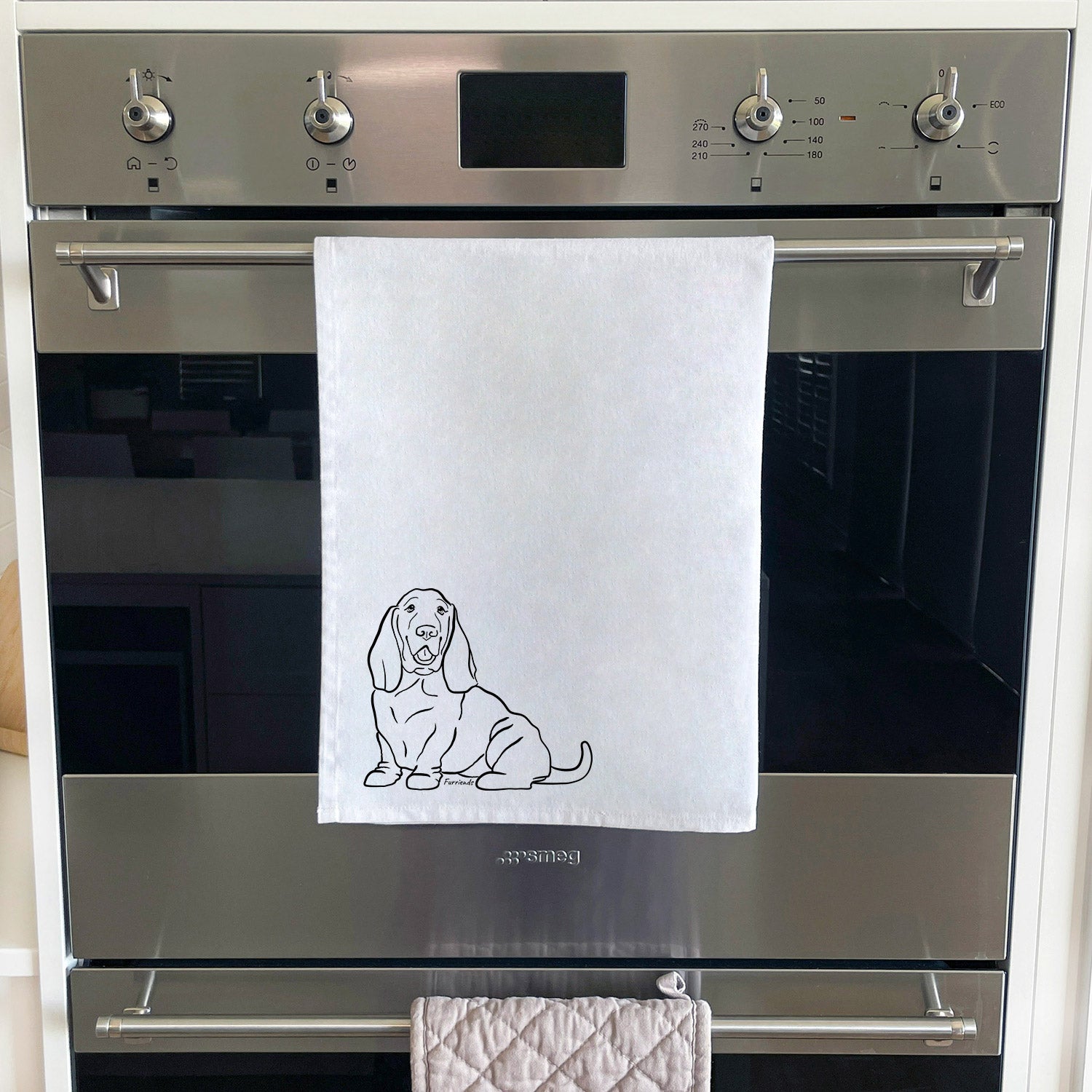Basset Hound Tea Towel