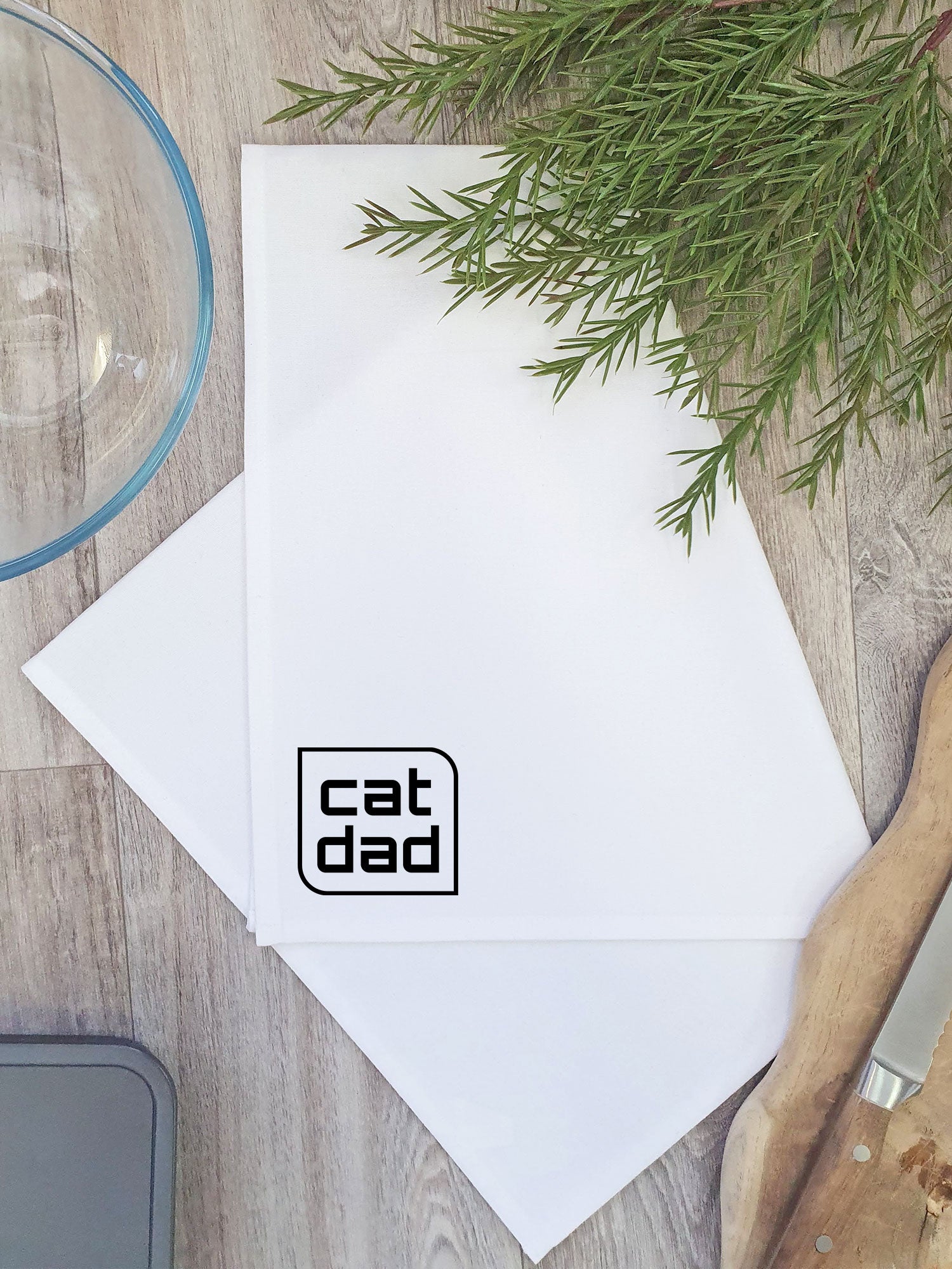 Cat Dad Tea Towel