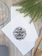 Cat Mother Coffee Lover Tea Towel